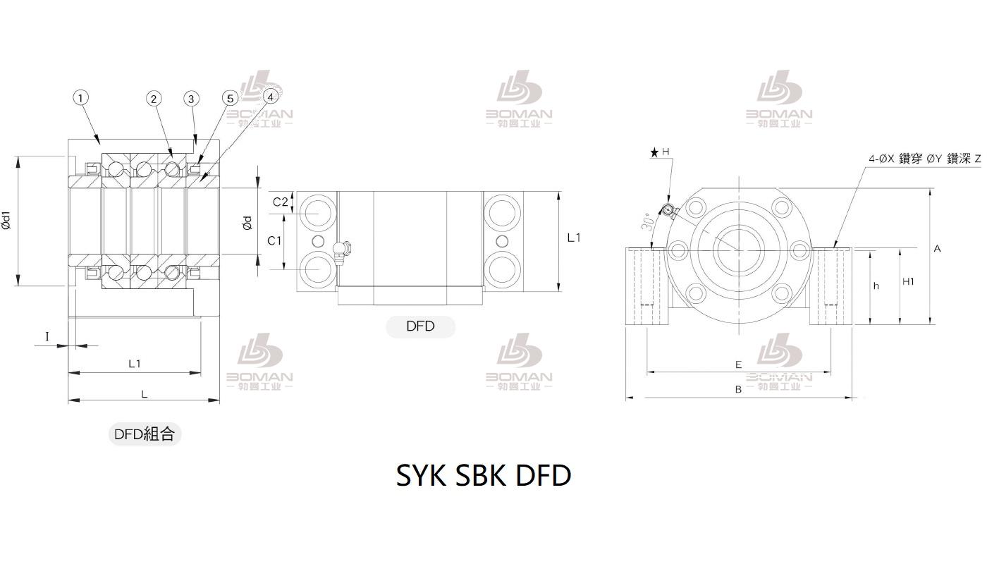 SYK EF06 syk丝杆支撑座3d